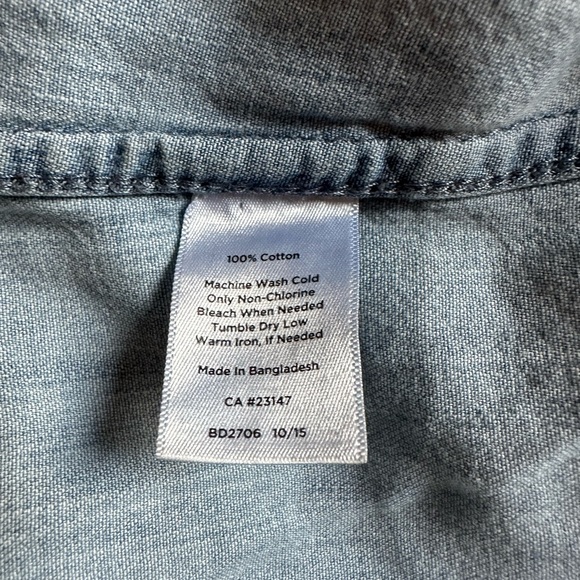 Talbots Denim Button Front Shirt - Picture 4 of 4